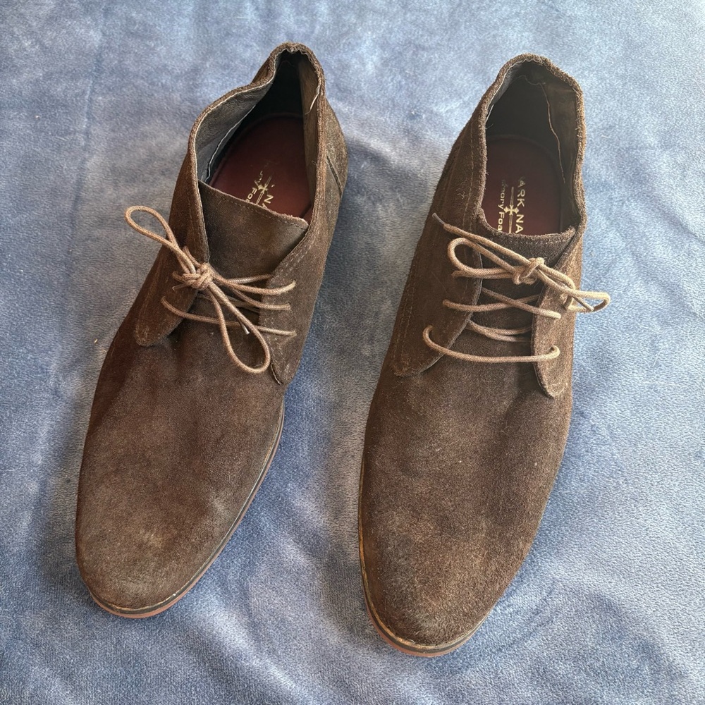 Men's Brown Suede Lace-Up Shoes